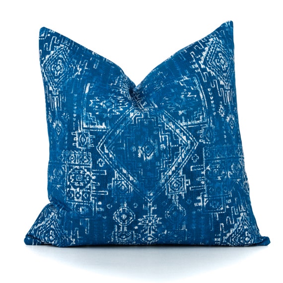 Southwestern Couch Pillow Cover Blue Pillow Cover Premier