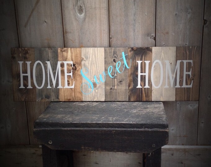 HOME Sweet HOME Sign,wood sign, Family home sign, family sign, farmhouse, HOME Sweet Home sign, sign for the home,  sign measures 28x8