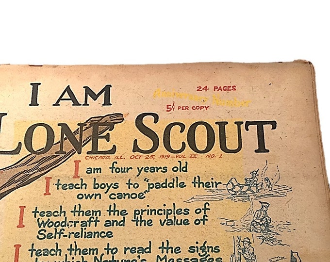 Lone Scout - I Am Lone Scout - The Real Boys Magazine - October 25 1919,