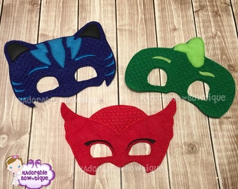 PJ masks, Owlette Mask, Gekko Mask, Cat Boy Mask