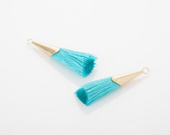 FIERCE FOLKLORE BASTET TASSEL EARRINGS GOLD main image 1