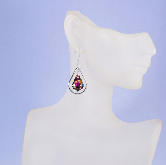 Swarovski Rainbow Dangle Earrings