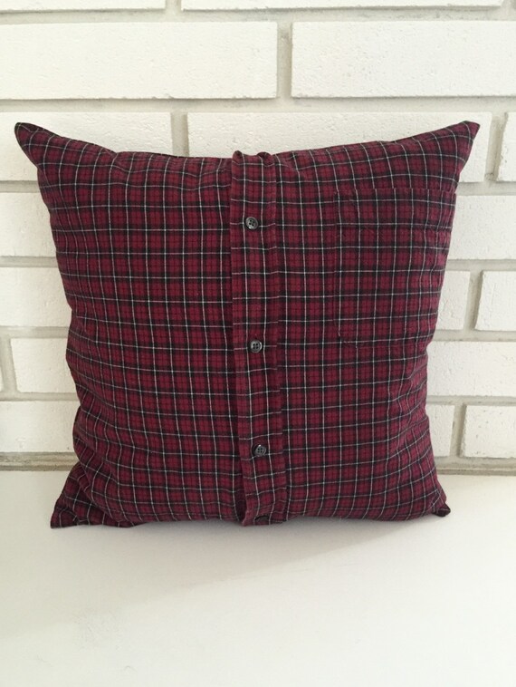Items similar to Red and Green Flannel Throw Pillow Cover on Etsy