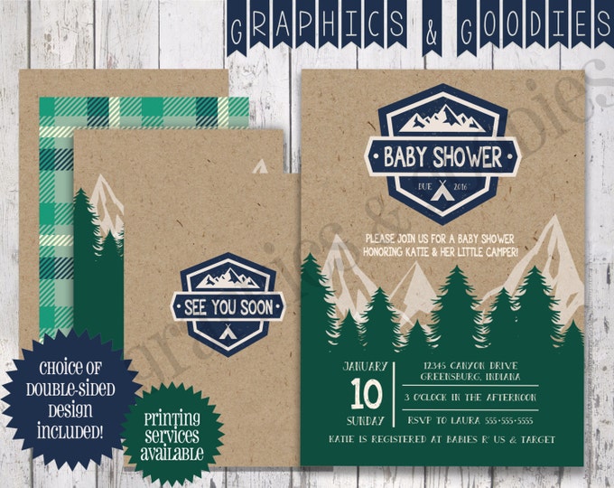 Wilderness Adventure Baby Shower Invitation