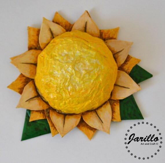 Paper Mache Flower Home Wall Decorating by JarilloArtCraft