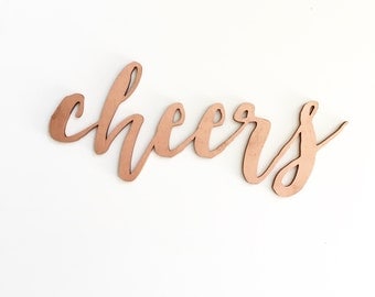 Wood 'cheers' Sign, Party, Home Decor.