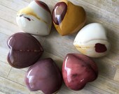 Mookaite Jasper gemstone Heart/ meditation tool/ reiki healing/ crystal heart/Hand carved gemstone hearts