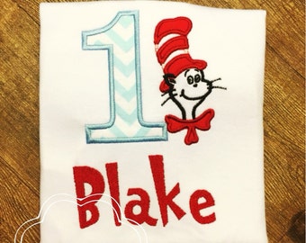 Dr. Seuss Monogrammed Personalized Customized Birthday Shirt