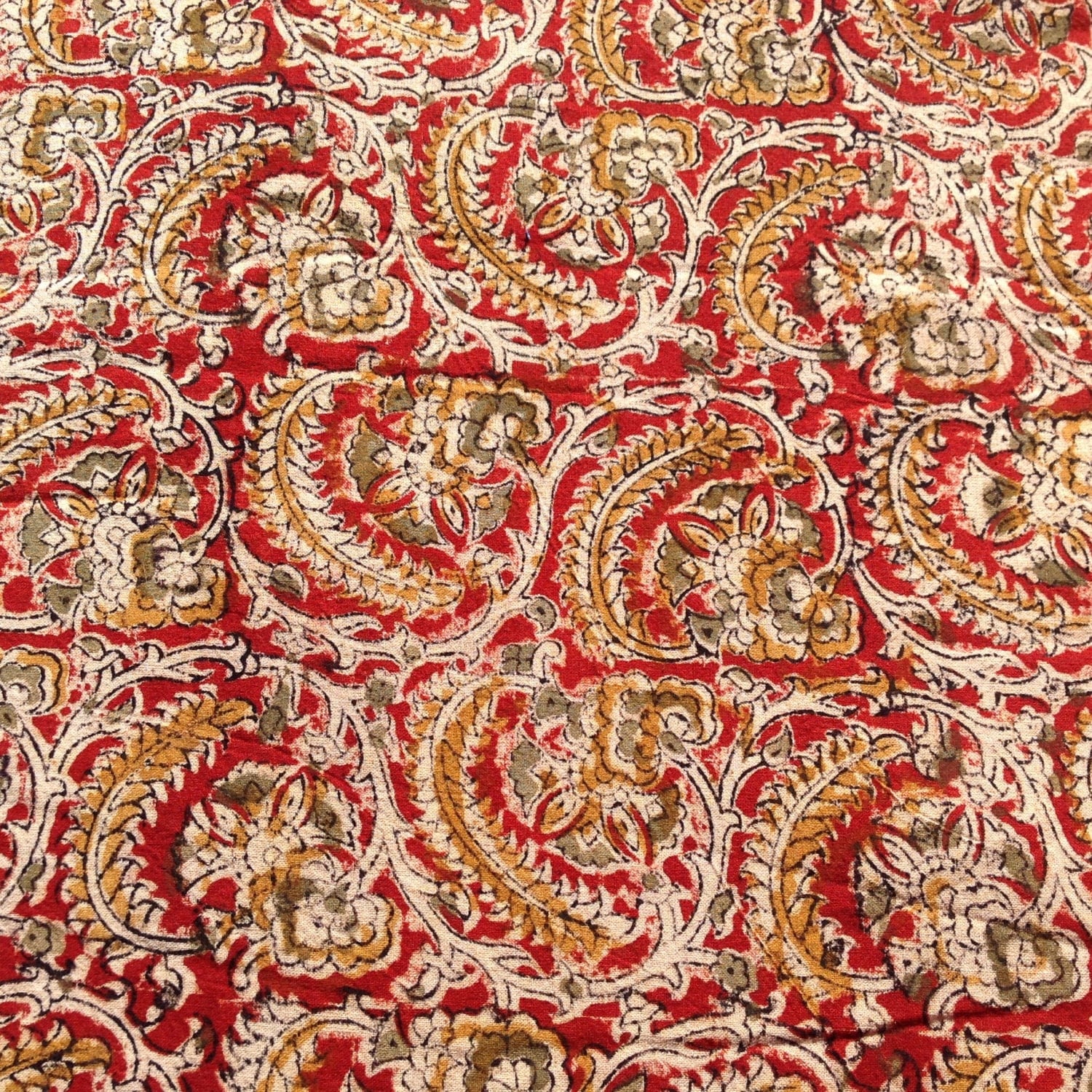 Indian block print kalamkari fabric fabric from by UPGFabricAnnex