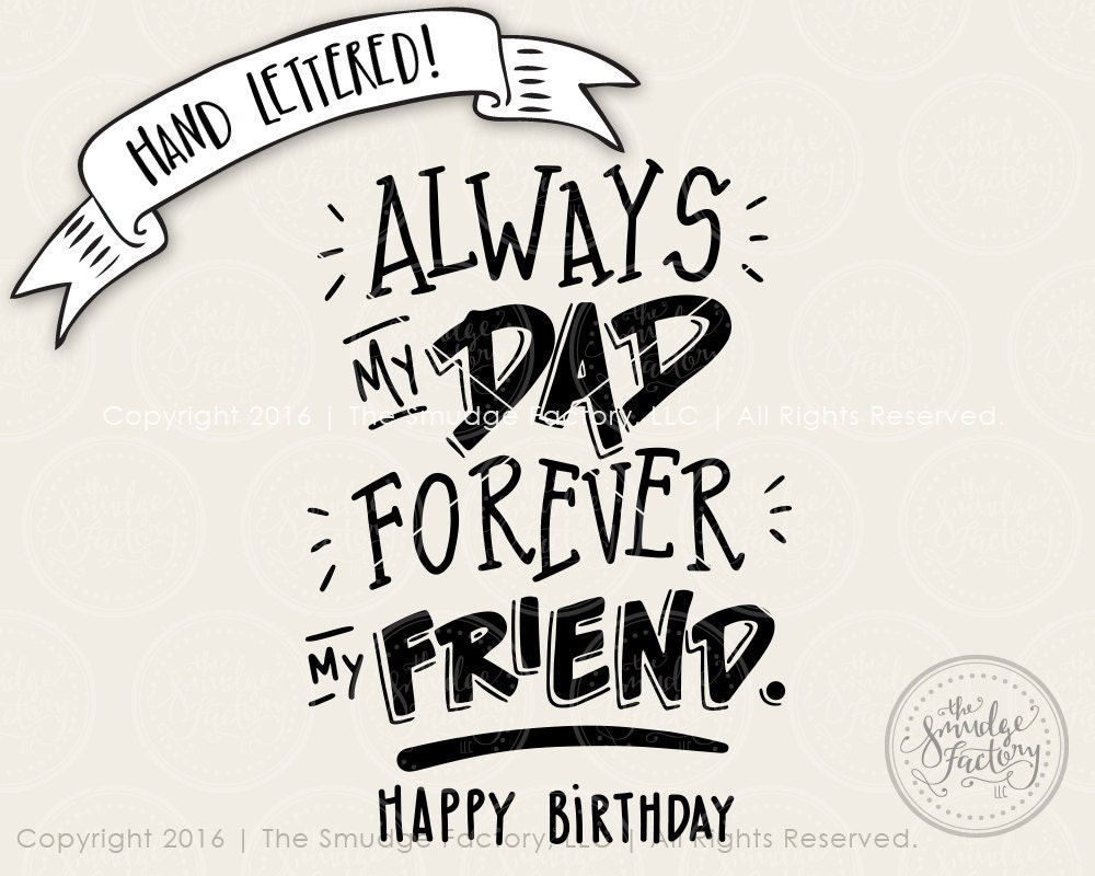 Download Dad's Birthday SVG Cut File Happy Birthday Dad Dad