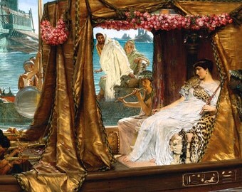 Lawrence Alma-Tadema: The Meeting of Antony and Cleopatra, 41 B.C. Fine Art Print/Poster. (003792)