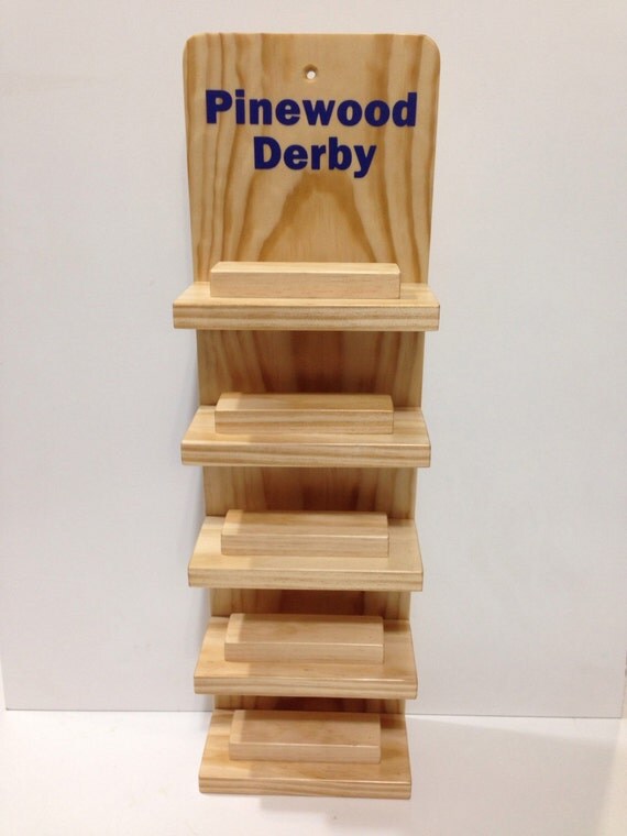 Pinewood Derby Car Five Shelf Display CubScout GirlScout