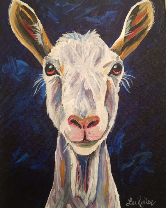 Goat art goat decor goat prints Goat print from original