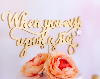 Wedding Cake Topper -When You Wish Upon a Star- Fairy Tale Series-Disney Inspired