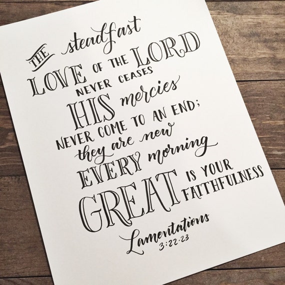 Hand lettered Bible Verse Print Scripture by HandletteredTruth