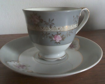 UCAGCO China = Vintage demitasse cup and saucer = Occupied Japan - 1945 - 1952