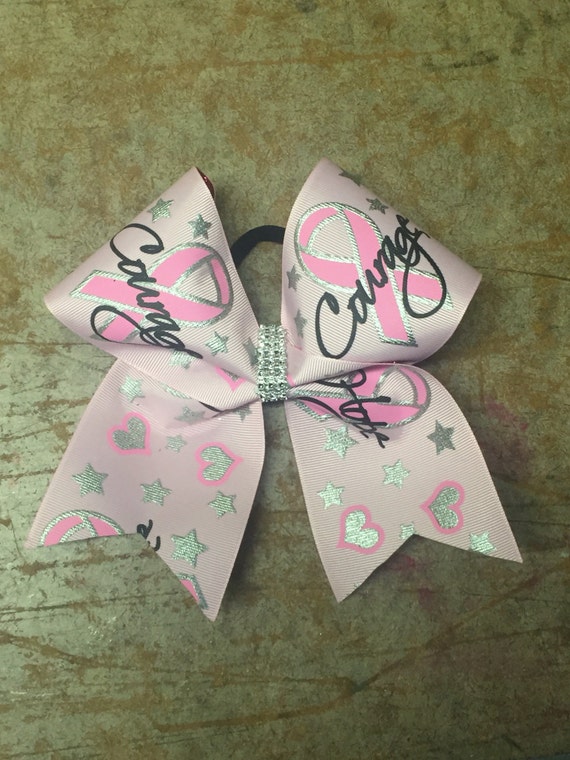 Breast cancer awareness hair bow