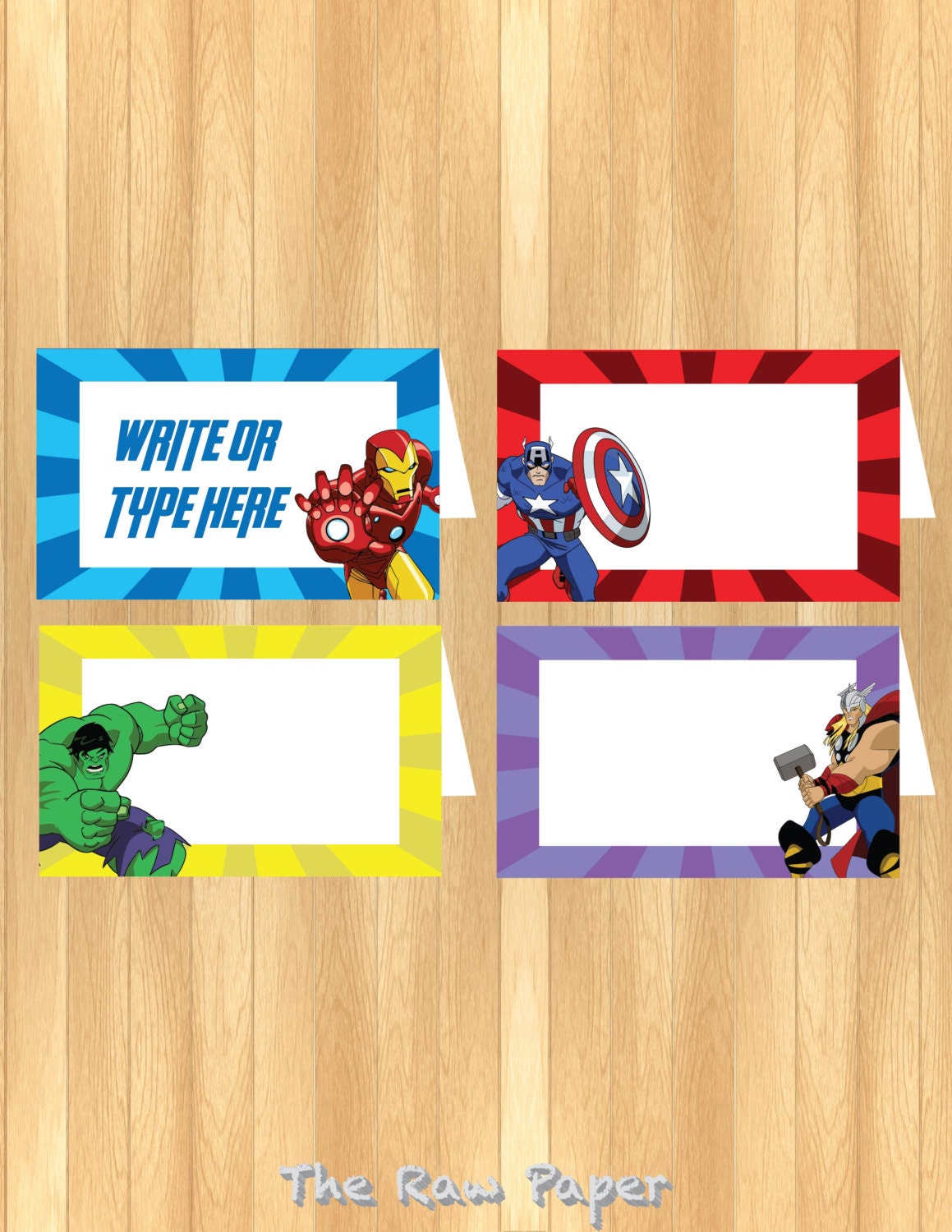 INSTANT DOWNLOAD EDITABLE The Avengers Food Tent by TheRawPaper