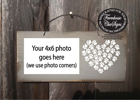 dog, dog decor, dog picture frame, dog photo holder, gift for dog owner, dog wall art, dog wall decor, dog paw print picture frame, 172