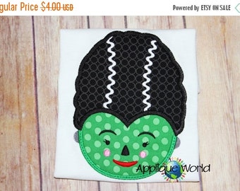 Halloween Frankenstein's Bride-Instant Digital Download Design-Machine Applique Embroidery Design-Kid Applique Pattern. Halloween Ap