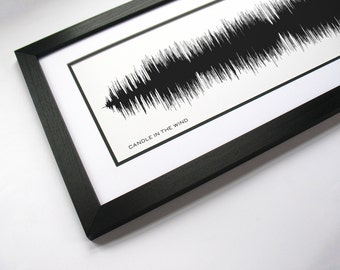 Candle in the Wind - Music Art Sound wave Print - Song Lyric Art, Band Poster