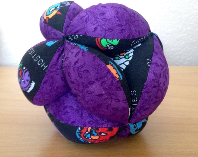 Monster Theme Montessori Puzzle Ball. Geometric Clutch Ball. Sensory Learning Toy. Soft Safe indoor Kid's and Baby Play