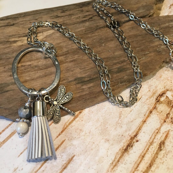 Boho Necklace tassel charm Necklace Long Boho Necklace