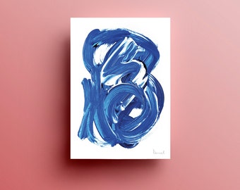 Printable wall art, Printable Art Print, Navy blue art, Minimalist Art, Abstract paintings instant download art, large abstract art, A2 art