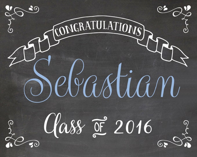 Chalkboard sign. Graduate Poster. Gradutation Banner Class of 2016. Chalkboard Graduate sign. Chalkboard Graduate poster . Class of 2016