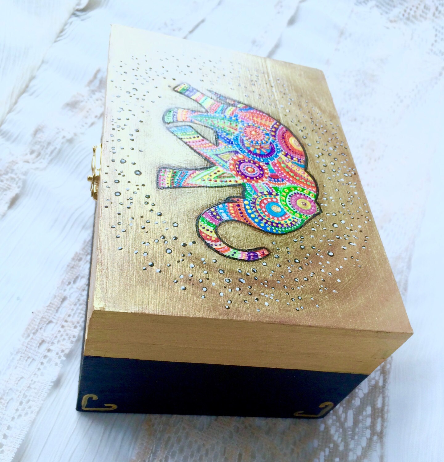 RESERVED for Meghan BOHO box boho chic jewelry box boho