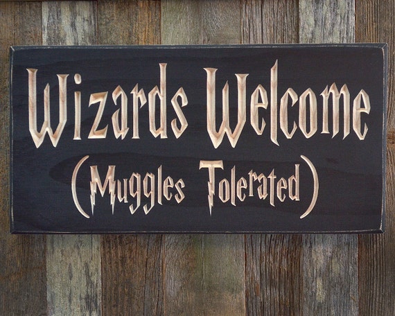 Download Items similar to Humorous Plaque/Sign. Wizards Welcome ...