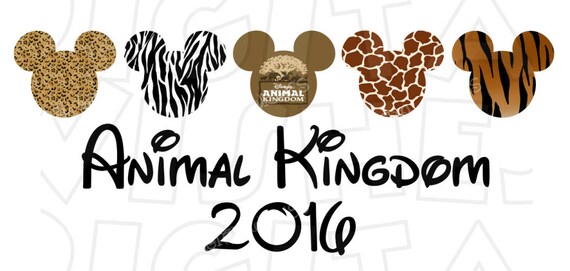 Animal Kingdom Mickey Mouse ears heads 2016 by DigitalWishes