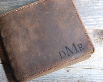 QUANTITY DISCOUNTS!!, card wallet, Personalized Cowhide Wallet, personalized Wallet, Groomsmen, personalized leather Wallet, crazy horse