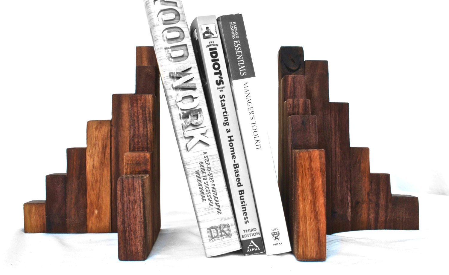 wooden bookends