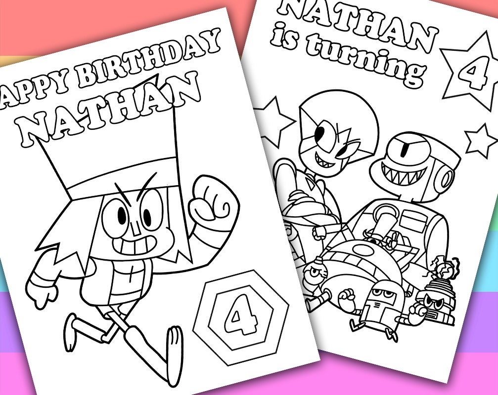 2 Personalized Coloring Pages OK K.O. Lakewood by PetiteMonkey