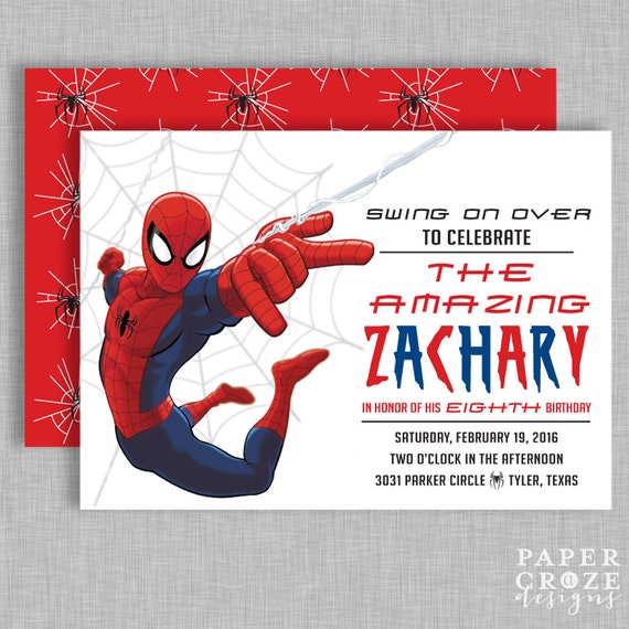 Spider Man Invitations Templates 5