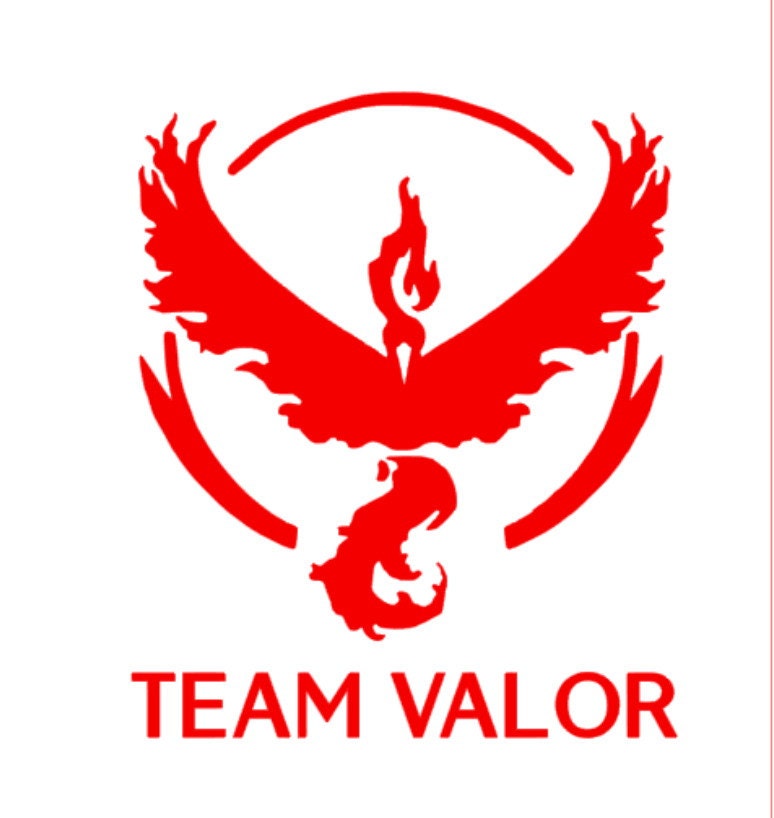 Pokemon Go Team Valor Insignia Logo Vinyl Decal for cars