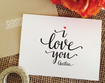i love you card personalized wedding card anniversary card for boyfriend card for girlfriend card for wife anniversary gift for boyfriend