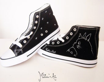 Studio Ghibli hand painted shoes series / Ghibli Logo shoes / Totoro shoes