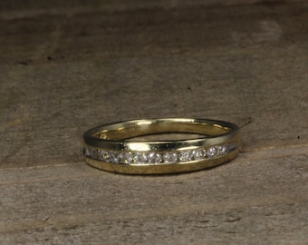Estate, 10K Yellow Gold Diamond Band