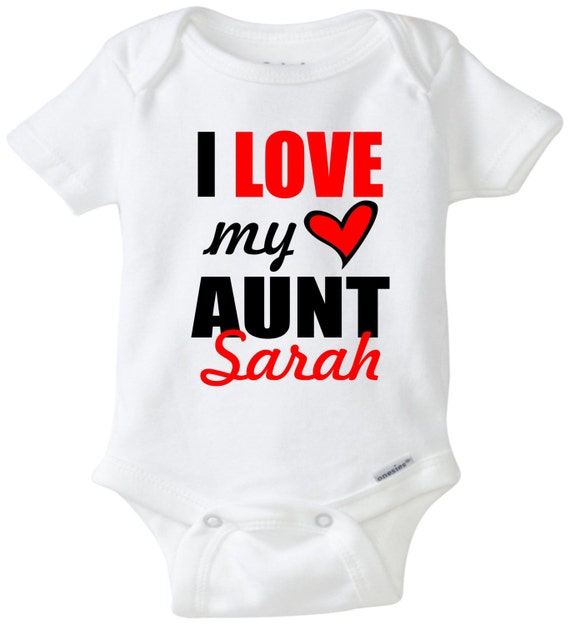I Love My Aunt Onesie Baby Onesie Aunt Onesie by mkclassyprints