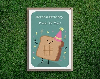 Greeting Cards | Happy Birthday, Toast, Party, Cute & Quirky, Funny, Silly Food Pun Card
