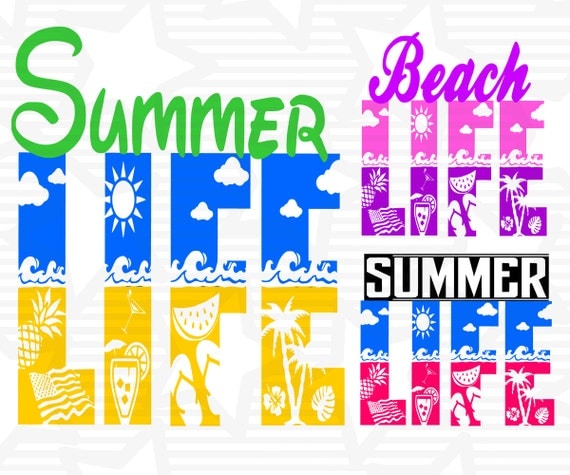 Download Summer life Monogram Designs SVG DXF EPS Summer by Dxfstore