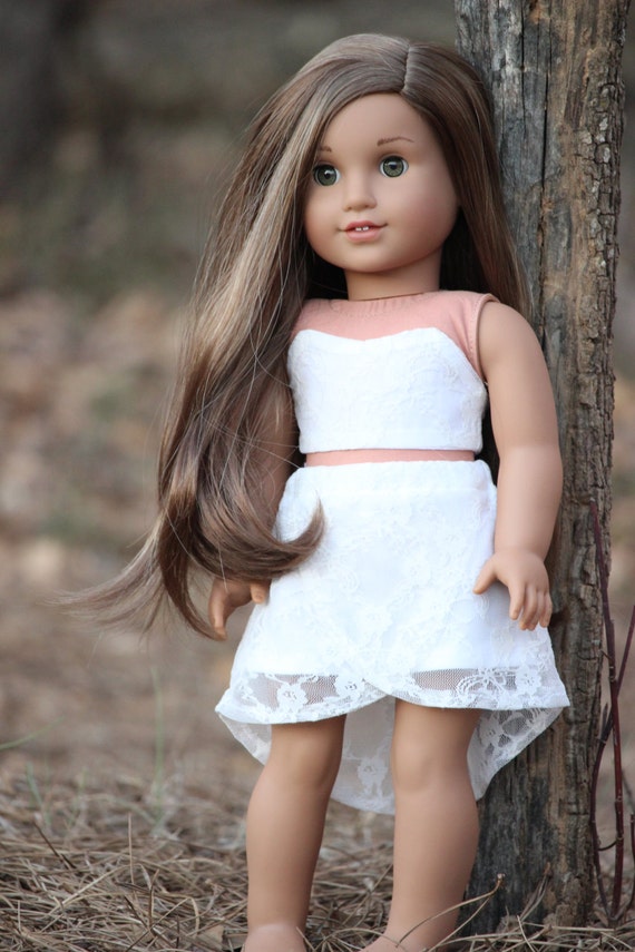 Lace high low skirt made to fit American Girl doll