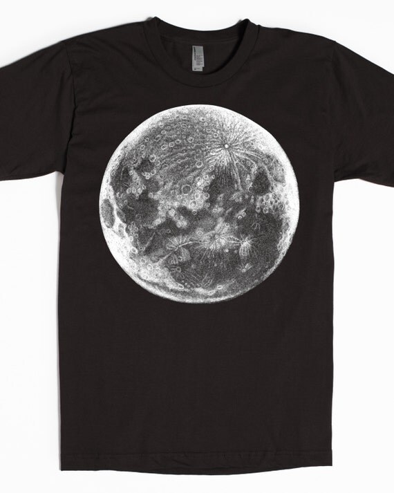 Men's Moon Shirt Men's T-shirt Astronomy Tshirt