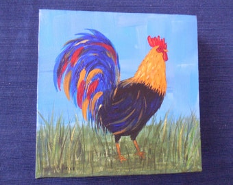 Rooster Painting Etsy