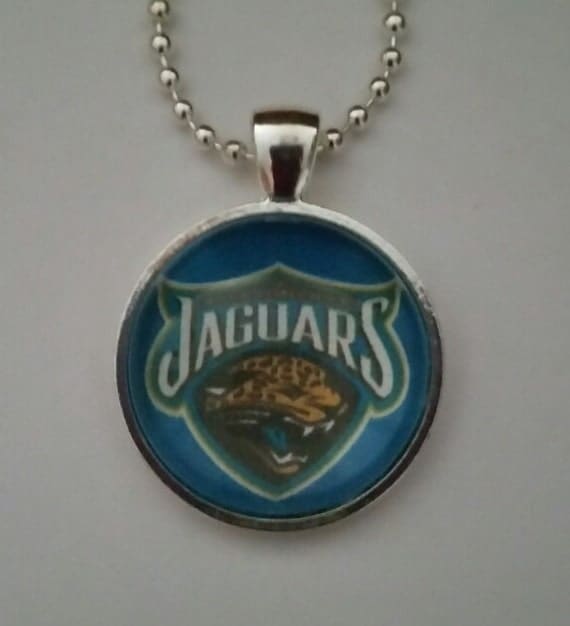Jacksonville Jaguars necklace silver plated 24 ball