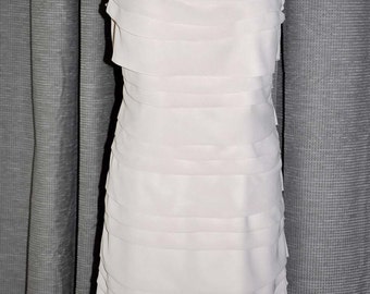 Ivory Vintage Dress, French Connection Dress, Size 6 Dress, Ladies Ivory Dress, Ivory Crepe Dress, Short Ivory Dress