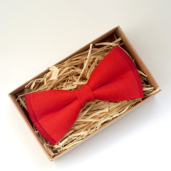 Bright Red bow tie Bowties for wedding Bridal Bow Tie