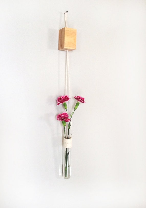 Wall Hanging Vase White Vase Glass Tube Vase Wall Hanging